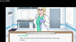 The doctor examines milf patient in hospital with tits