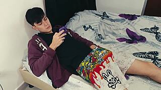 Colombian stepmom helps stepson masturbate with Tantaly fuck doll using his penis