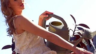 jillian janson, a natural beauty, loves cumming in nature's embrace