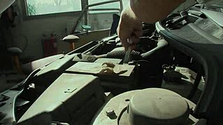 Regina Ice gets anus fingered by big-dicked mechanic. Wild ride ensues!