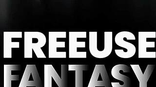 Freeuse stepdaughter and wife bent over with x-ray glasses. He drills them hard!