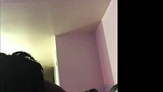 Submissive woman performs deepthroat on big cock