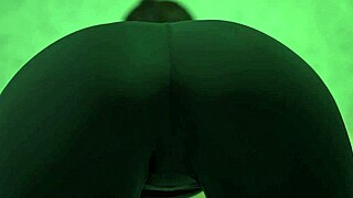 close-up of blowjob sounds and big pussy lips in yoga pants during 69 position
