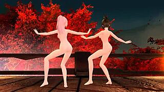 Megurine Luka and Meiko nude in Project Diva mod