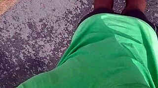 Practicing Indoor Exercise Routine Outdoors Privately