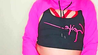 transexual shows off a rosy and tasty thick rod