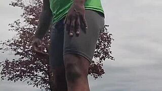 Practicing Indoor Exercise Routine Outdoors Privately