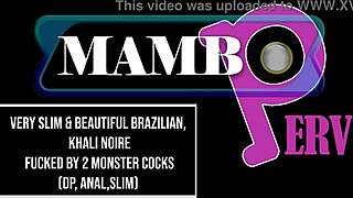 slim khali noire takes two monster cocks in dp anal