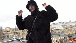 German scout finds crazy skinny goth Brisen loving rough casting fuck.