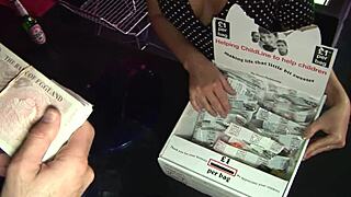 Hot sex with sweety blonde milf mom in fishnets