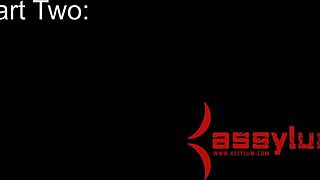 Dominated babe gagging on dick!