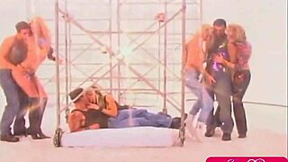 Hot babe Kim Chambers gets soaked in that wild orgy!