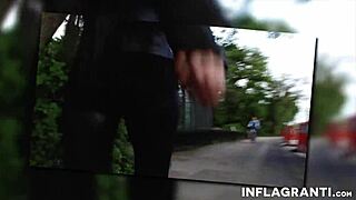 slutty latina cutie gets rammed outdoors