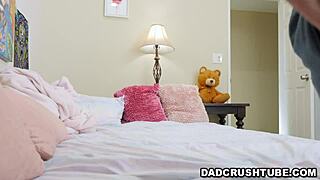 Leia Rae has no clue her creepy stepdad's watching with a hidden cam