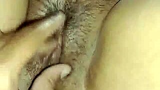 hot girl gets fingered deep by her boyfriend in a steamy session. they explore every inch with oily hands.