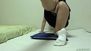 Japanese Mini Skirt And G-String Show On Webcam