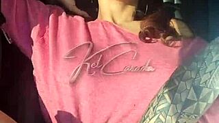 exhibitionist girlfriend teases truckers on car trip to sp