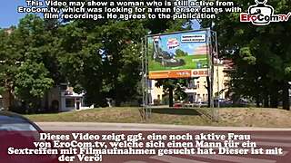 German chubby woman picked up on street for quick cash sex!