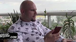 goldie rush's shaved pussy gets fucked by jmac's horny cock