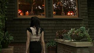 these teen lesbians in stockings are tribbing and licking each other's tits