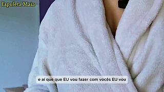 Brazilian brunette displays her collection of panties and lingerie