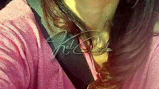 exhibitionist girlfriend teases truckers on car trip to sp