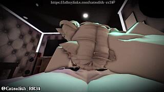 Rough Valentine's Sex with Bent-Over Doggystyle Pounding