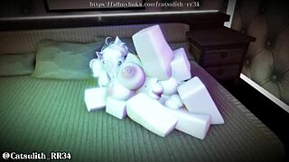 Rough Valentine's Sex with Bent-Over Doggystyle Pounding