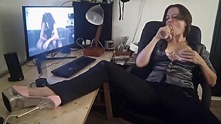 Clothed Satin Dress French Slut Fuck!