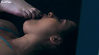 Latina Slave Gets Tied Up While Feet Are Worshipped In Deepthroat Gagging