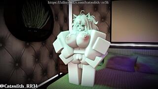 Rough Valentine's Sex with Bent-Over Doggystyle Pounding