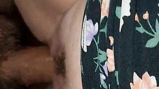 Couple Enjoys Intimate Moment In Swing