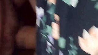 Couple Enjoys Intimate Moment In Swing