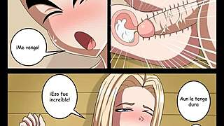 Krillin and number 18 are fucking when Bulma joins the porn comic