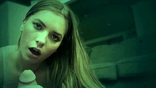 Amateur teen gives pov blowjob and handjob until cumshot