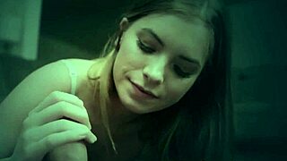 Amateur teen gives pov blowjob and handjob until cumshot