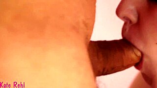 Teen Couple Performs Juicy Sloppy Blowjob Leading to Cum in Mouth