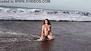 stepmom begs stepson for nude beach photos with tight body