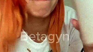 redhead young woman in intimate scene