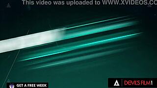 Angry man cheats on wife by cumming on sexy babysitter's face in Devils Film