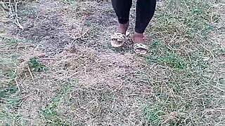 i fucked the pretty girl with huge tits in the bush