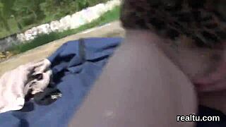 flawless czech teen says 'fuck me hard' while getting assfucked in the mall