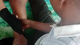 i fucked the pretty girl with huge tits in the bush