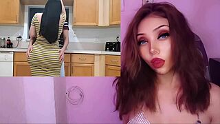 hot latina stepmom getting it on with her perverted stepson in the kitchen