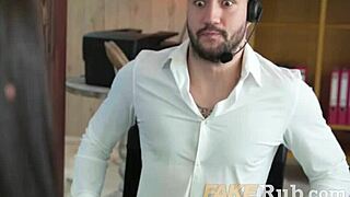 Blonde fucks in office