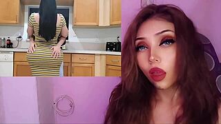 hot latina stepmom getting it on with her perverted stepson in the kitchen