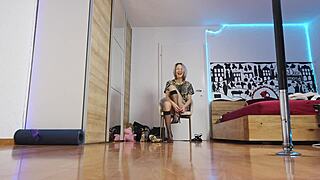 Blonde Model In High Heels And Socks Fashion Show!