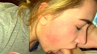 Sloppy wet blowjob with rough face fucking and gagging