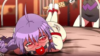 Chizuru is tied up and delivers an intense footjob to her partner