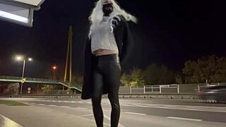 I's flashing Olivia's dick on street